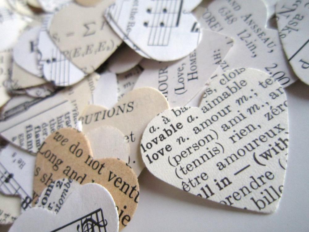 Eclectic Paper Heart Wedding Confetti 1000 vintage wedding confetti Sheet music diy wedding decor wedding favors Music note