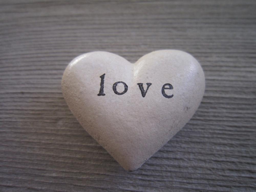 Heart LOVE cast iron heart paperweight personalized custom paperweight wedding favors wedding gifts diy wedding decor ivory heart
