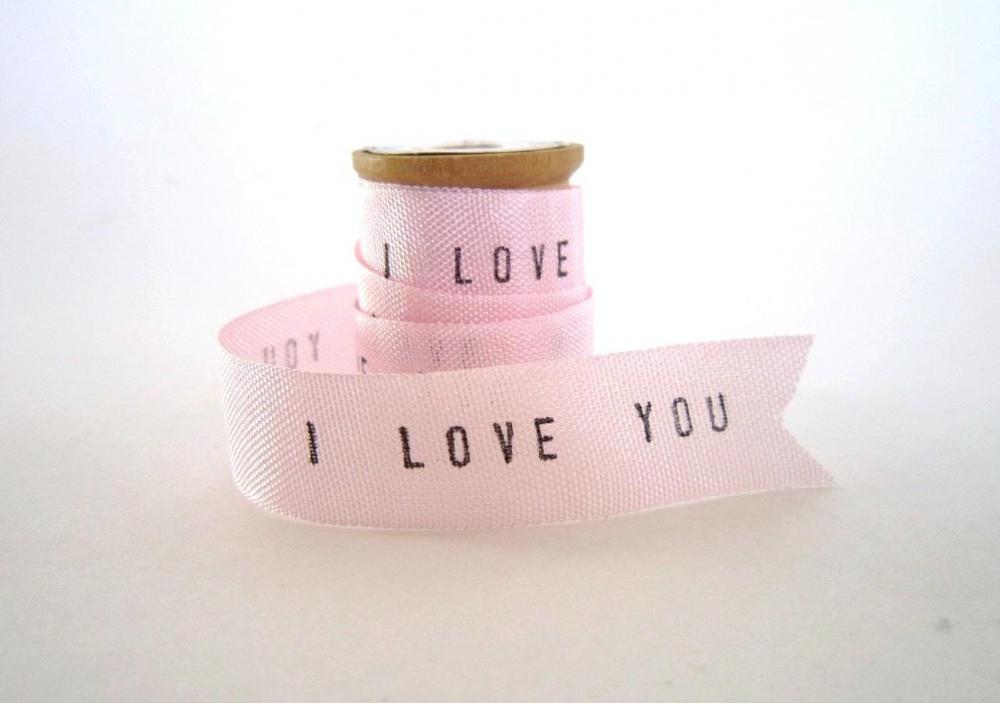 Personalized Ribbon 2 YARDS i love you ribbon Seam Binding Ribbon personalized wedding favors wedding gifts diy wedding decor custom ribbon